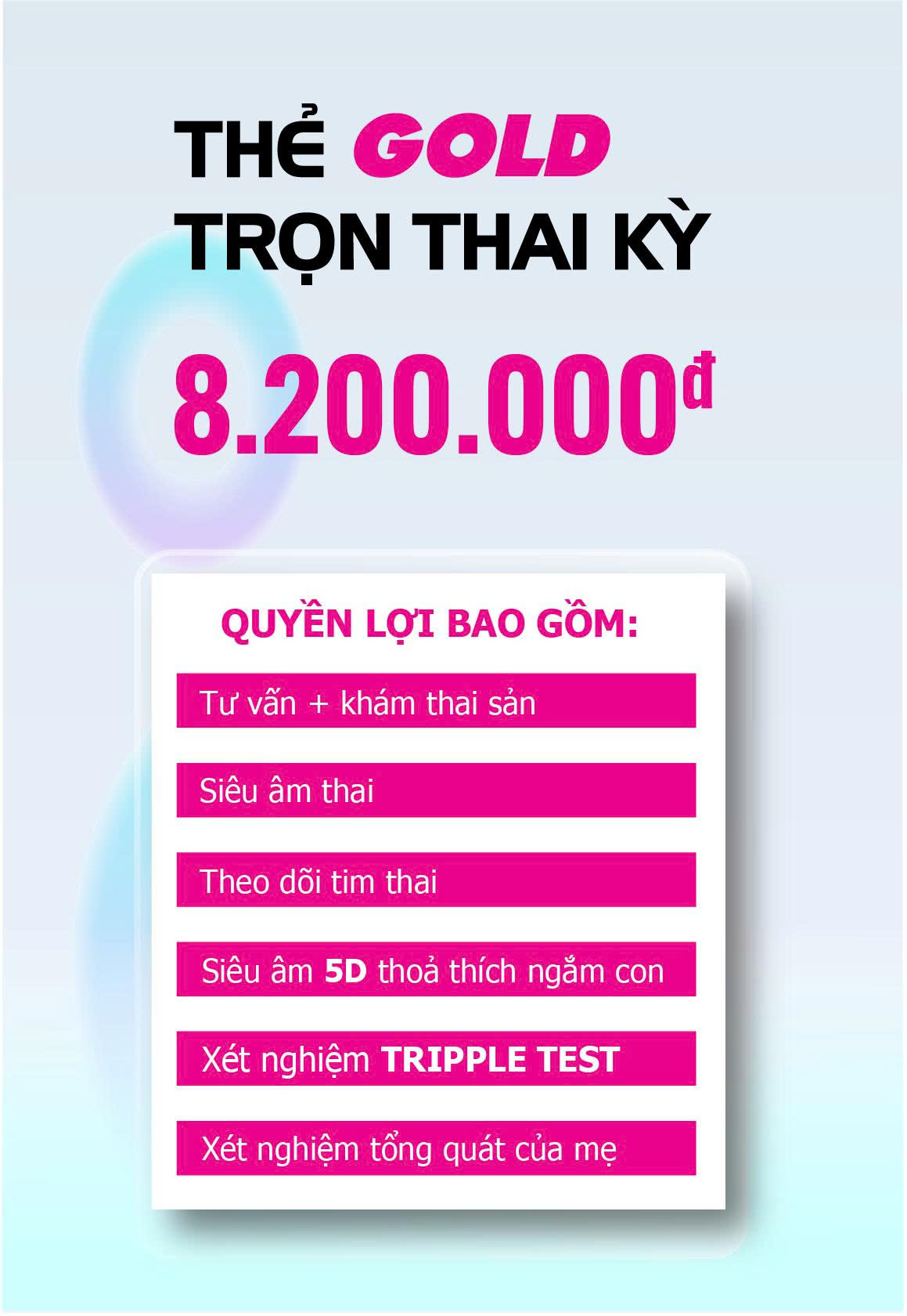 Gói khám Trọn Thai Kỳ GOLD